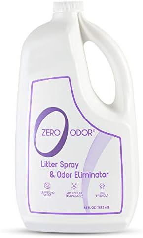 Zero Odor Litter Box Odor Eliminator Refill, Cat Litter Deodorizer, 64 oz by ZeroOdor
