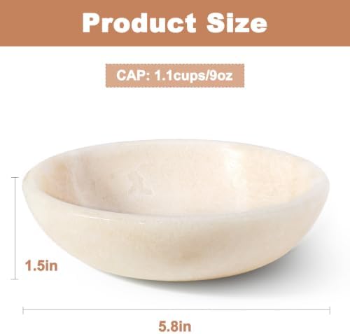 Natural Marble Cat Bowl, Weighted 1.5lb Cat Food Bowl for Small Dog, Small Animal Pet Food Dish Non-Slip, Whisker Fatigue Relief, Premium Ivory White Stone for Home Decor - Image 3