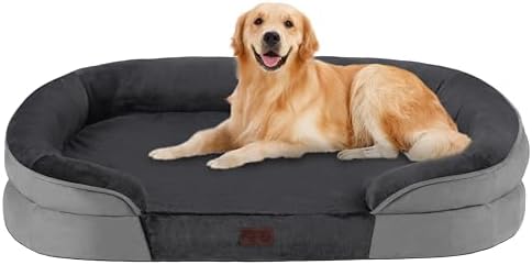Dwanton Orthopedic Waterproof Large Dog Bed Sofa, Gel Memory Foam, 42" by DWANTON