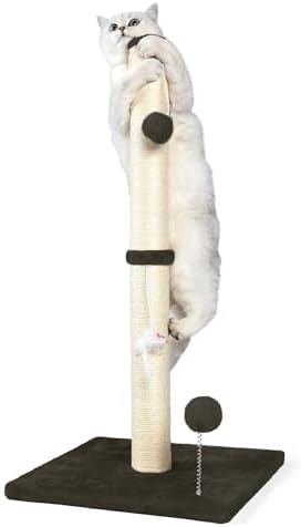 ANWA 32" Tall Sisal Cat Scratching Posts Tree for Indoor Cats Adults, Brown by ANWA