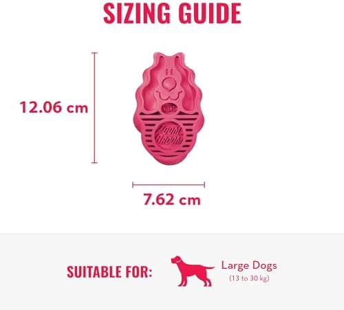 KONG - ZoomGroom - Dog Brush for Grooming and Shampooing - Red Brush for Large Dogs - Image 3