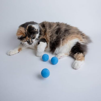 Rawry Foam Ball Cat Toy for Indoor Cats & Kittens,12 Pack, Blue - Image 3
