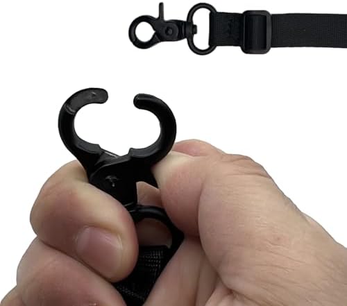 Double Headed Hook pet Safety Nylon 2-Way Coupler with Nickel-Plated Swivel Clip (DK0970-BLK-UP-1P) - Image 3