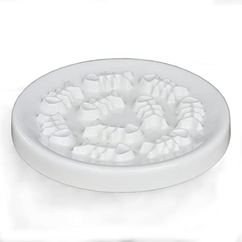 Lorde Slow Feeder Cat Bowls, Ceramic Fun Slow Feed Interactive Bloat Stop Puzzle Cat Bowl Healthy Eating Diet Pet Dog Slow Feeding Bowls… (Fish Bone) - Image 6