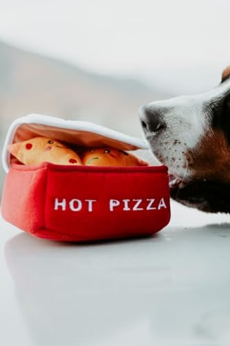 ZippyPaws Burrow Interactive Dog & Puppy Toys for Boredom - Pizza Box - Image 6