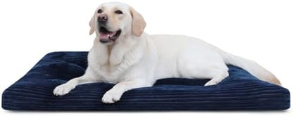 KSIIA Washable Dog Crate Bed Kennel Mat for Large Dogs,41 x 27 Inch, Blue by KSIIAPetProducts