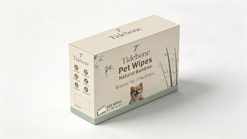 Premium Bamboo Pet Wipes – Biodegradable Dog & Cat Grooming Wipes, Thick & Hypoallergenic, Eco-Friendly Cleaning for Paws, Face & Coat – (400 Count/4 Pack) - Image 2
