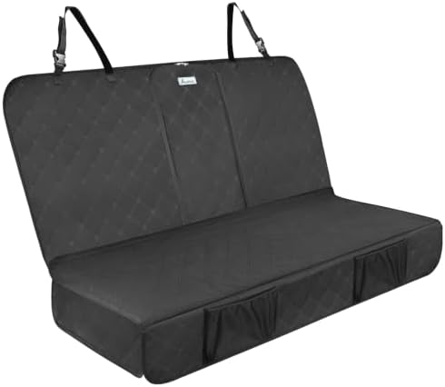 ALLANSING Upgraded 900D Heavy Duty Dog Back Bench Seat Cover, Car Seat Protector, Seatbelt & Armrest Compatible, Waterproof & Non‑Slip for Dogs & Kids, Fits Most Cars, SUVs & Trucks by CARS%C2%B7DOGS%C2%B7SING