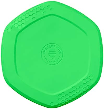 PROJECT HIVE ·PET COMPANY· Dog disc - Great for Fetch - Includes a Lick mat on Back - Floats in Water, Smooth Glide - Made in The USA (Tropical Coconut) by ProjectHivePetCompany
