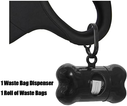 16 ft Retractable Dog Leash for Large Dogs up to 44 lbs,Tangle-Free Nylon Tape,Black M - Image 4