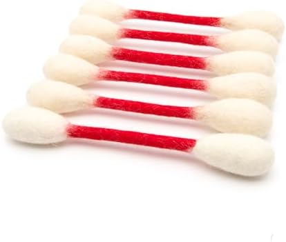 Glaciart One Swabs Cat Toys with Catnip - 6 Pk | Durable for Chew, Cute Cat Toys Interactive Kitty for Boredom, Exercise, & Play | Filled w/Organic Catnip for Anxiety & as Digestive Aid | Gift Idea by GlaciartOne