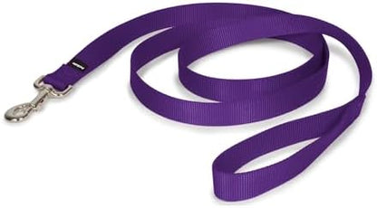 PetSafe Nylon Dog Leash - Strong, Durable, Traditional Style Leash with Easy to Use Bolt Snap - 1 in. x 6 ft., Deep Purple by PetSafe