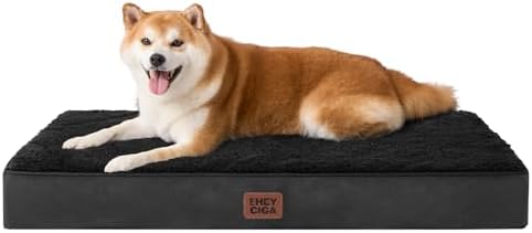 EHEYCIGA Orthopedic Dog Bed Large with Removable Washable Cover, 35IN Black by EHEYCIGA