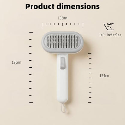 Cat Brush for Shedding, Self Cleaning Grooming Brush with Release Button, Deshedding Undercoat Comb for Indoor Cats Long & Short Haired, Pet Hair Remover Tool for Kitten Rabbit Massage - Image 6