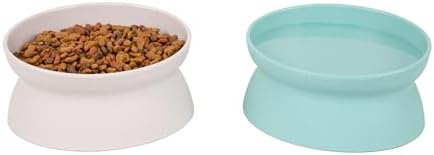 Kitty City Elevated Cat Bowls (Set of 2), Whisker-Friendly Raised Cat Food & Water Dishes, Modern Pedestal Design, Dishwasher Safe, 10.8 oz Each – Teal & Light Pink - Image 5