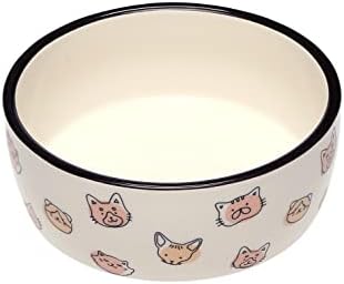 Pearhead Ceramic Cat Bowl, Holds 12 oz, Whisker-Friendly Pet Dish for Food and Water, Cute Cat Face Design (Pack of 2) - Image 5