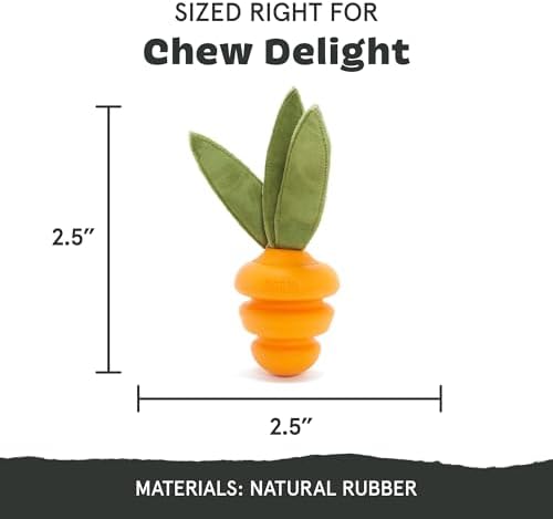 BarkBox Deep Roots Carrot Super Chewer - Toy for Small Dogs - Image 3
