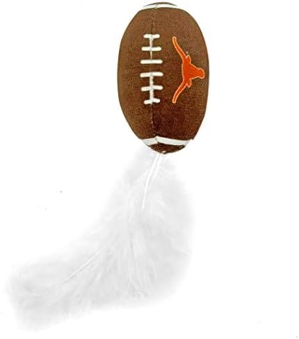 Best Plush CAT Toy - NCAA Texas Longhorns Complete Set of 3 piece Cat Toys Filled with Fresh Catnip. Includes: 1 Helmet Cat Toy, 1 Football Cat Toy with Feathers & 1 Beer Bottle. Beautiful Team Logos - Image 3
