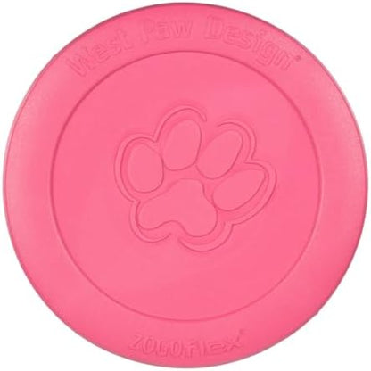 WEST PAW Zogoflex Zisc Dog Flying Disc, High Flying Aerodynamic Disc for Dogs Puppy – Lightweight, Floatable Disc for Fetch, Tug of War, Catch, Play – Doubles as Food/Water Bowl, Small 6.5", Geranium by WestPaw
