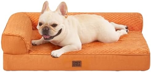 EHEYCIGA Orthopedic Dog Bed Medium Size, Memory Foam Dog Bed, Pumpkin by EHEYCIGA
