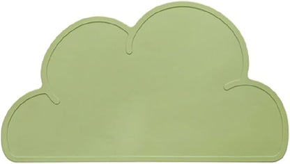 Love Dream Silicone Pet Feeding Food Mat with Raised Edge, Anti-Slip Waterproof Pet Bowl Mat Placemat for Dog and Cat (Light Green)