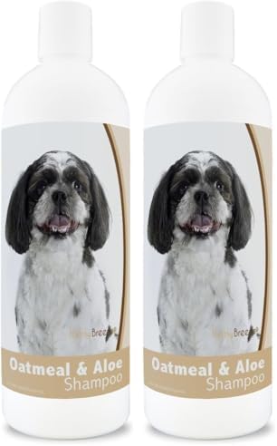 Healthy Breeds Shih-Poo Oatmeal Shampoo with Aloe 16 oz (Pack of 2) by HealthyBreeds
