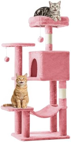 DUMOS 44 Inch Cat Tree Tower with Natural Sisal Scratching Posts by DumosLifestyle