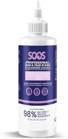 SOOS Pet Natural Ear and Eye Stain Cleansing Liquid for Dog & Cat - Cleaning Your Pets Ears and Eyes - 120ml by SoosPetShampooConditioner