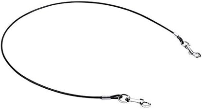 Mogoko Pet Dog Car Seat Belt Restraint, Coated Stainless Steel Chew Proof Dog Vehicle Safety Tether Cable, Double Clip No-Chew Pet Car Leash Lead-40 Inch Black by Mogoko