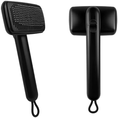Self Cleaning Deshedding Cat Brush for Dogs & Cats,Adjustable Cat Brushes for Indoor Cats, Easy to Clean Grooming Tool for Long & Short Haired Pets by Unknown