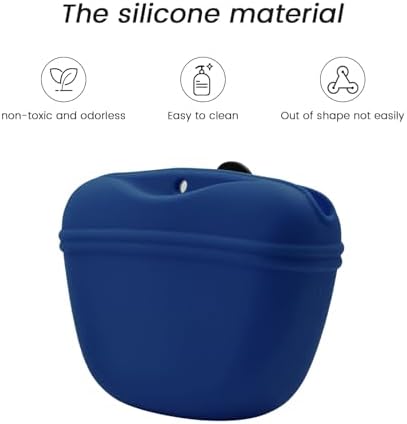 AUDWUD Silicone Dog Treat Pouch with Clicker Magnetic Closure Secure Clip - Image 2