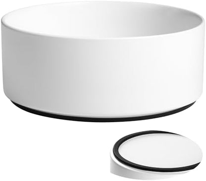 Large Dog Bowls, Non Slip Heavy Ceramic Dog Food and Water Bowl with Silicone Base, 8" Pet Feeding Bowl for Small, Medium, and Big Dogs (White, 8 Inches) by Kitwinney