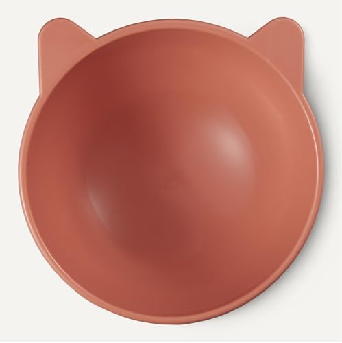 Amazon Basics Raised Cat Feeding Bowls, Cat Ear Shape, Tilted Design, Whisker-Stress Free, 5.2 x 5.2 x 4.5 in, Orange and Blue, 2-Pack - Image 3