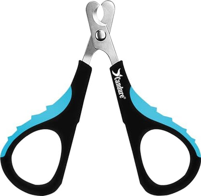 Candure Cat Nail Clipper Stainless Steel Cat Claw Trimmers for Rabbits, Guinea Pigs, Birds, Puppies, Kittens and Small Animals Pet Nail Clipper for Professional and Home Use (Blue) by Candure