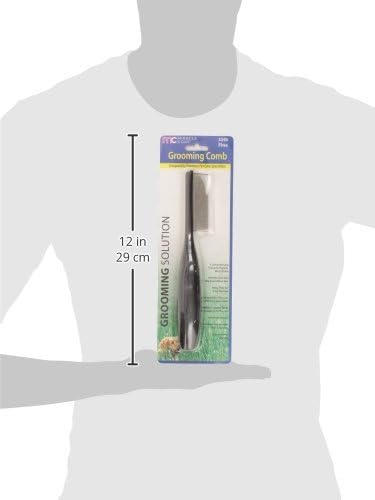 Miracle Care Coat Fine Grooming Comb, black, "9""l x 1.25""w x 1.25""h" (3240)