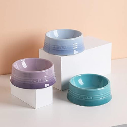 Sweejar Gradient Dog Bowl, Ceramic Dog Food Dish for Medium Dogs and Cat, Porcelain Pet Bowl for Food and Water 18 oz (Gradient Light Blue) - Image 5