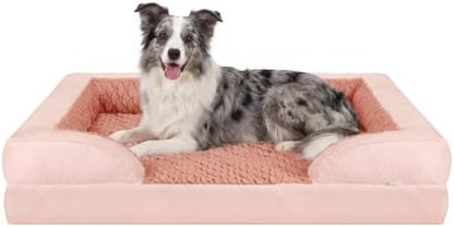 INVENHO L Plus Orthopedic Dog Bed for Large Dogs, Washable Dog Sofa with Egg-Crate Foam, Waterproof Lining and Non-Skid Bottom by INVENHO