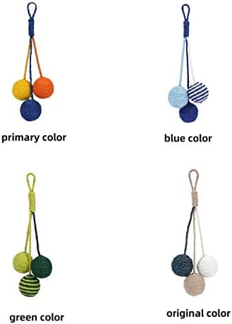 Cat Toy Sisal Ball Hanging Cat Toy Handmade Cat Rope Ball Chew Eco-Friendly Toy Pets Interactive Toy Cat Toys for Indoor Cats (Original Color, 1pcs) - Image 7