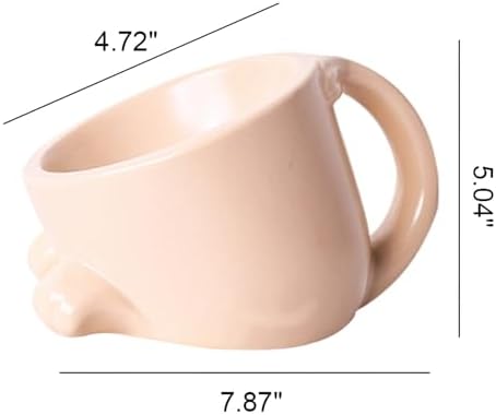 Raised Cat Bowls with Handle Tilted Cat Dish Ceramic Pet Food Water Bowl for Indoor Outdoor Kitten Small Dogs Puppy Pink - Image 2