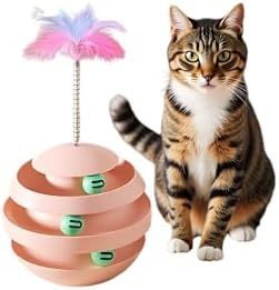 Cat Toys for Indoor Cats, Interactive Cat Ball Track with Feather by Unknown