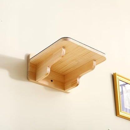 SHENGOCASE 9.8" x 9.8" Solid Wood Wall Mounted Large Cat Steps, Furniture, Shelves, Stairs, Perch - Image 6