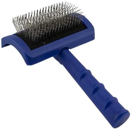 Show Tech Tuffer Than Tangles Slicker Brush for Dog Grooming with Long, Firm Pins, Medium Size, Perfect for Doodle Breeds, Angled Pins for Dematting, Remove Undercoat, Comfort Grip Handle by ShowTech