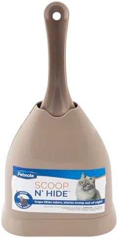 Petmate Scoop N' Hide Cat Litter Scoop with Discreet Holder; Titanium - Image 7