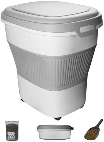 28-30lbs Collapsible Dog Food Storage Container,Airtight Dog Food Container by HOYTAMDARHOMESTORAGE