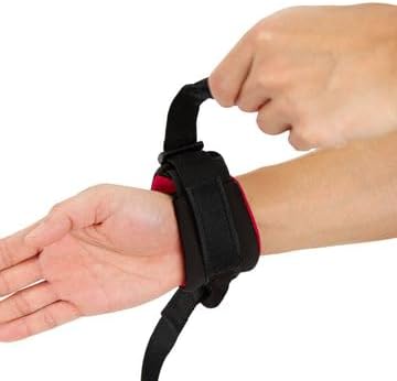 Gooby Neoprene Wrist Band Sport Leash - Black, 6 FT - Comfortable Hands Free Leash with Elastic Band for Small, Medium and Large Dogs