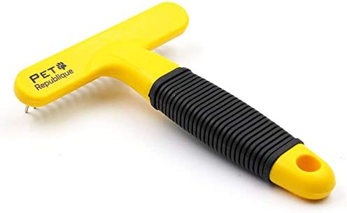 Pet Republique Dog Dematting Comb Rake – Undercoat Mat Brush - Knot out for Dogs, Cats, Rabbits, Any Long Haired Breed Pets - Undercoat Rake Design - Image 4