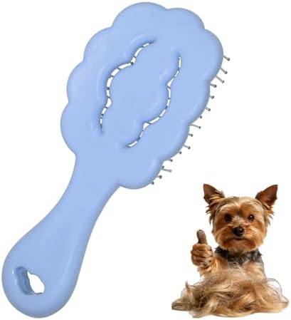 Cloud Shape Small Dog Grooming Brush (Blue) by MAEELOU