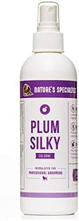 Nature's Specialties Plum Silky Dog Cologne for Pets, Natural Choice for Professional Groomers, Ready to Use Perfume, Finishing Spray, Made in USA, 8 oz by NaturesSpecialties