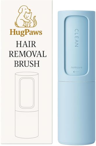 Pet Hair Remover Roller – 360° Self-Cleaning, Reusable Lint Roller for Pet Hair on Couch, Clothes, Car & Bed – Dog & Cat Fur Remover Brush – Blue by HugPaws