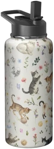 32 oz Cat Water Bottle by Unknown